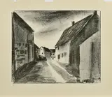 Maurice de Vlaminck, Rue a Herouville, 1921, Lithografie auf Umdruckpapier