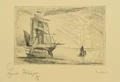 Marine II by Lyonel Feininger, 1916, Radierung auf Velin, sold May 2019