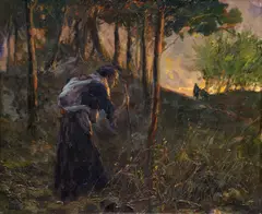 Max Rabes, "Dornenweg", Öl auf Leinwand