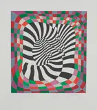 Zebra by Victor Vasarely, 1984, Farbserigrafie auf Velin, sold Feb 2020