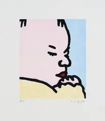 C.O.P. in Trinitatis by C. O. Paeffgen, 2005, Farboffsetlithografie auf Büttenkarton, sold Apr 2020