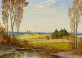 Karl Hauptmann, "In der Baar", Öl auf Holz