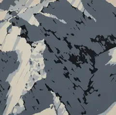 Gerhard Richter, Schweizer Alpen I, 1969, Farbserigrafie auf leichtem Karton