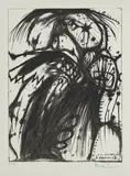 Arnulf Rainer, J.A. Bangroft, 1967, Lithografie auf Bütten