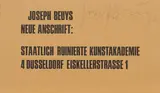 Neue Anschrift by Joseph Beuys, 1973, Buchdruck auf Pappe, sold Aug 2020