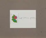 Blumenzucker by Joseph Beuys, 1974, Postkarte, auf Karton aufgezogen und Zuckertütchen., sold Nov 2019