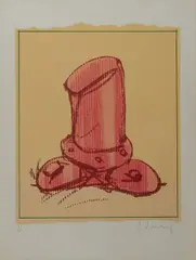 Claes Oldenburg, Soft Fireplug, 1973, Farblithografie auf Velin