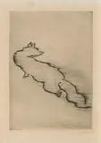 Renée Sintenis, Fuchs, 1947, Radierung auf Velin