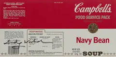Campbell's Navy Bean Soup Label by Andy Warhol, Campbell's Label, sold Oct 2019