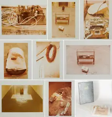 Ikarus by Joseph Beuys, 1979, Verzinkte Blechkassette mit 8 Fotografien. Jeweils: C-Print auf Agfa-Papier. Lose eingelegt in Kartonumschlägen, sold Jul 2020