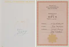 Filzbriefe by Joseph Beuys, 1974, Fünf Stück weißer Filz, sold Oct 2019