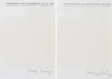 Joseph Beuys, Fettbriefe, 1973, Fünf Blatt Briefpapier mit Fett-"Beschriftung"