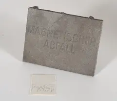 Magnetischer Abfall by Joseph Beuys, 1975, Magnetstahlguß und Briefmarke (lose)., sold Nov 2019