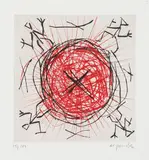 A. R. Penck, Aus: A.R. Penck Keramik, 1989, Farbradierung auf Velin
