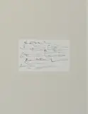 Joseph Beuys, Urschlitten 2 (Aus: "Zirkulationszeit"), 1982, Radierung auf dünnem Papier, aufgewalzt auf grauem Rives-Bütten