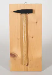 Do it yourself by Günther Uecker, ca. 1968/69, hammer, nails and wooden board, sold Jan 2020