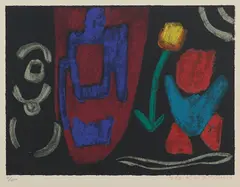Ohne Titel by Ida Kerkovius, Farblithografie auf Velin, sold Jan 2020