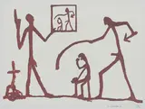 A. R. Penck, Ohne Titel, Lithografie auf Papier