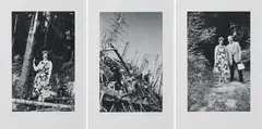 Anna & Bernhard Blume, Serie von 3 Fotografien, 2000, Jeweils: Offset auf Karton, partiell mit Drucklack überzogen