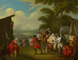 Im Soldatenlager by Johann Eleazar Zeissig, Öl auf Leinwand, sold Nov 2019