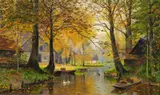 Walter Moras, Spreewalddorf im Herbst