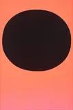 Rupprecht Geiger, Gerundetes Gelb - Rounded Yellow / gelb auf blau-silber
