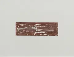 Komet by Joseph Beuys, 1950, Farbholzschnitt auf BFK RIVES FRANCE (Wasserzeichen), sold Nov 2019