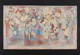 Hans Werdehausen, Blüten, 1962/63, Übermalte Collage auf Karton