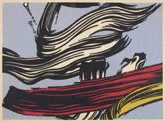 Brushstrokes by Roy Lichtenstein, 1967, Farbserigrafie auf festem Velin, sold Nov 2019