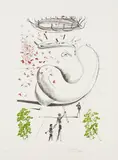 Moscas by Salvador Dalí, 1973, Farblithografie auf Arches FRANCE (Wasserzeichen), sold Jun 2020