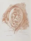 Hans Purrmann, Ohne Titel (Selbstbildnis), 1964, Farblithografie auf Bütten
