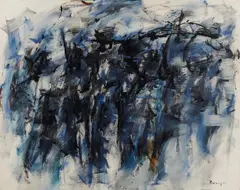 Nr. 14 by Peter Brüning, 1960, Öl auf Leinwand, sold Nov 2019