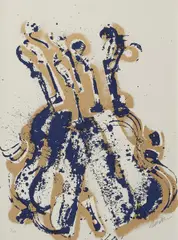 Ohne Titel by Arman, Farblithografie auf ARCHES FRANCE (Wasserzeichen), sold Oct 2019