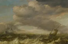 Marine by Pieter d.Ä. Mulier, Öl auf Holz, sold Nov 2019