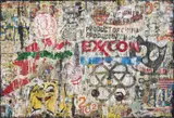 Greg Haberny, "China Duty, Product of China", Mischtechnik, collagiert auf Holz