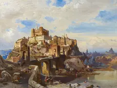 Friedrich Eibner, Blick auf Toledo, Öl auf Leinwand