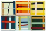 schief und schräg (1 Ed.) by Imi Knoebel, 2016, Acryl über Kunststoffstreifen, collagiert auf Maße: 38,5 x 58cm, sold Nov 2019