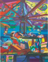 Franz Ackermann, ACRA - 50 miles, 2011, oil on canvas