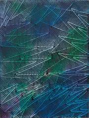 Julia Dault, Kissyface, 2013, oil on vinyl laid on acrylic on canvas