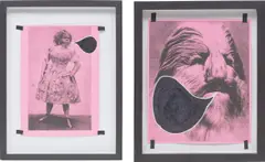 Thomas Zipp, Stonehenge, 2005, ink, gouache and tape on printed paper, in artist's frames, in 2 parts