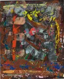 Alex Olson, Untitled, 2014, oil and modelling paste on gessoed paper
