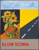 William Grob, Slow Down, 2018, oil and acrylic on linen, in artist's frame