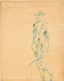 Raymond Pettibon, No title (Model come to life...), 1991, acrylic on canvas