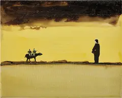 Soon to Change by Marcel Dzama, 2007, acrylic on canvas, sold Dec 2019