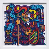 Roman Minin, Don Kihot, 2018, UV print on foam cardboard, in artist's frame