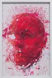 Philippe Pasqua, Aveugle rouge, 2007, oil and ink on printed paper mounted on canvas, in artist's frame