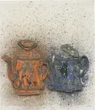 Cesar, Hommage à Morandi, 1977, metal and enamel on panel