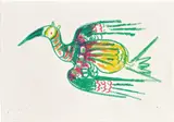 Wifredo Lam, Senza Titolo, 1973, oil pastel on paper laid on canvas