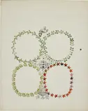 Andy Warhol, Christmas Invitation Design, 1956, ink, Dr. Martin's Aniline Dye and tempera on paper