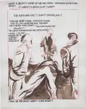 No title (What a dream...) by Raymond Pettibon, 1991, ink on paper, sold Dec 2019